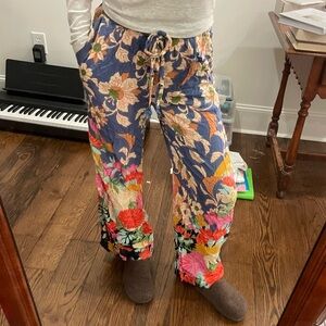Flowy floral Anthropologie pants